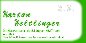 marton weltlinger business card